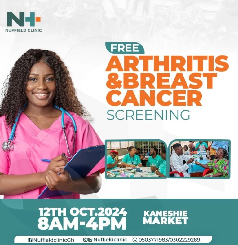 Free Arthritis and Breast cancer Screening