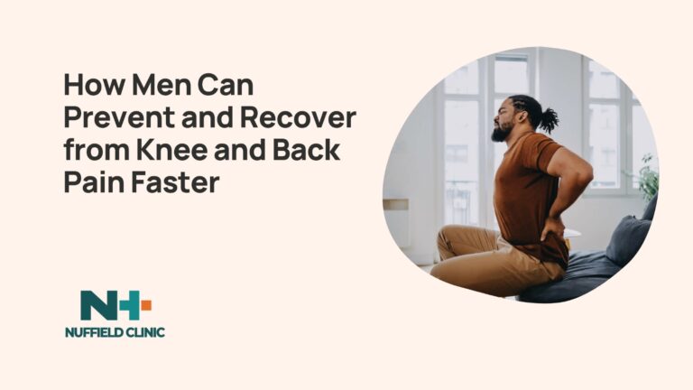 How Men Can Prevent and Recover from Knee and Back Pain Faster