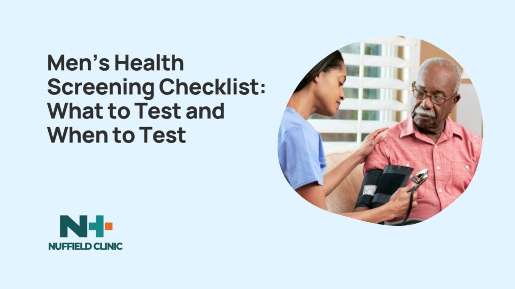 Men’s Health Screening Checklist: What to Test and When to Test ...